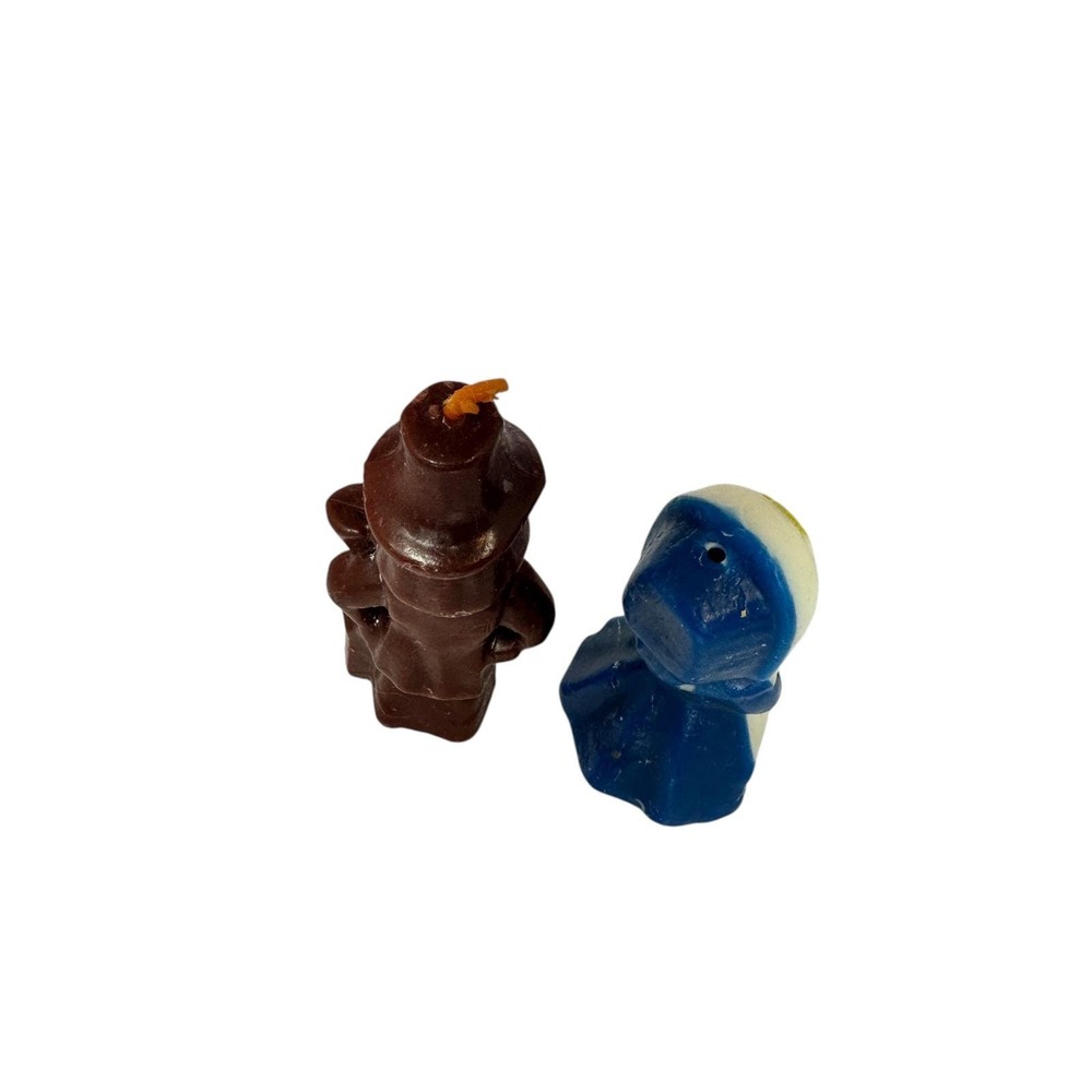Vintage Gurley Pilgrim Boy & Girl Thanksgiving Candles – Small Wax Figures - Picture 3 of 7